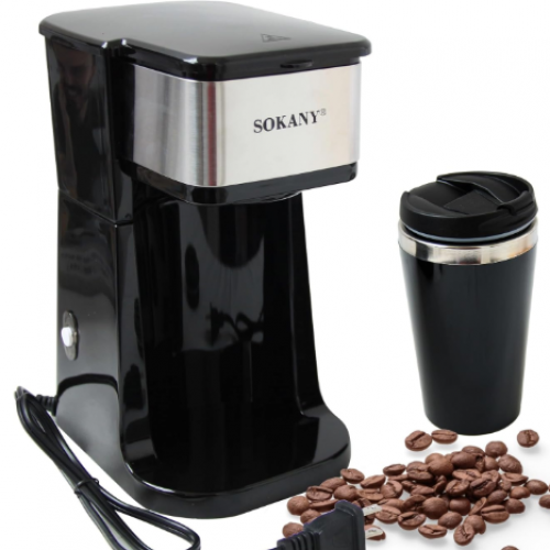 CAFETERA SOKANY CON VASO TERMICO